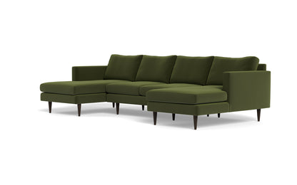 Wallace 126" Untufted Double Chaise U Sectional