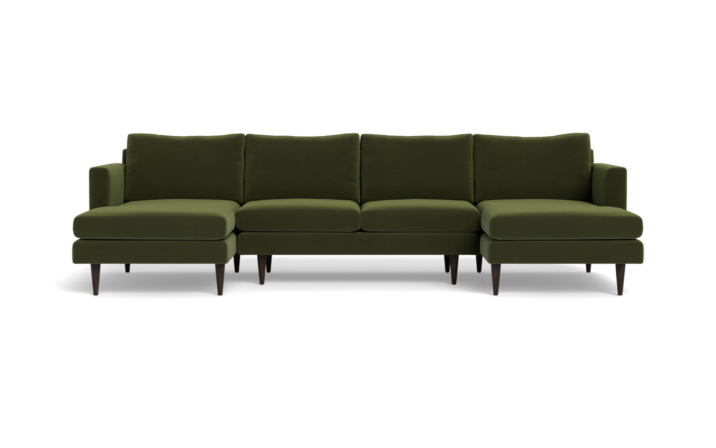Wallace 126" Untufted Double Chaise U Sectional