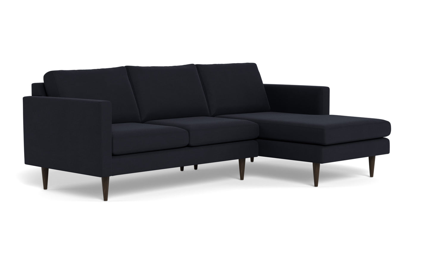 Wallace 98" Untufted Right Chaise Sectional - Dream Onyx