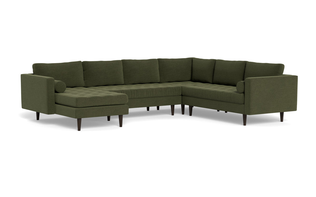 Ladybird 133" Corner Sectional with Left Chaise - Elliot Avocado