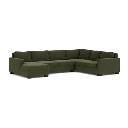 Track 141" Corner Sectionals W. Full Sleeper & Left Chaise - Elliot Avocado