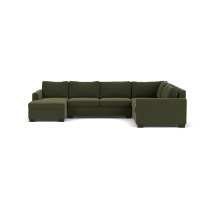 Track 141" Corner Sectionals W. Full Sleeper & Left Chaise - Elliot Avocado