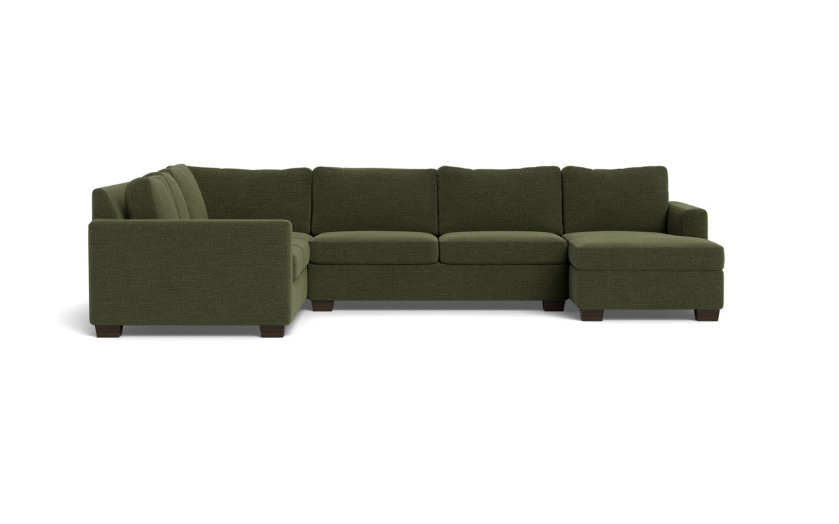 Track 141" Corner Sectionals w. Right Chaise - Elliot Avocado