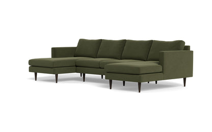 Wallace 126" Untufted Double Chaise U Sectional