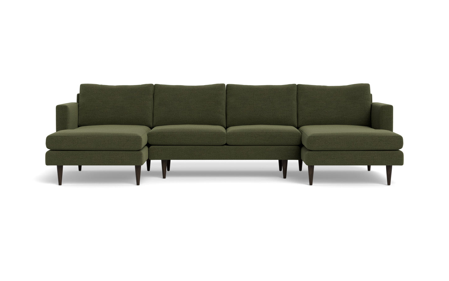 Wallace 126" Untufted Double Chaise U Sectional