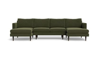 Wallace 126" Untufted Double Chaise U Sectional