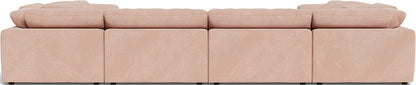 Fluffy 4 Corner U Sectional - Elliot Blush