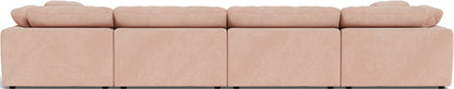 Fluffy 4 Piece Sectional W/Double Otto - Elliot Blush