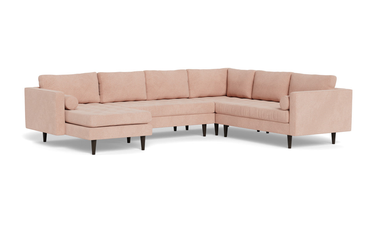 Ladybird 133" Corner Sectional with Left Chaise - Elliot Blush