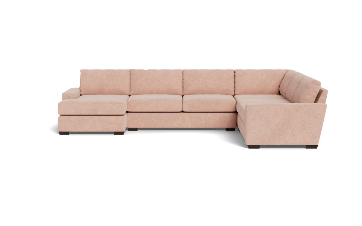 Mas Mesa 162" Deep Corner Sectionals w. Left Chaise - Elliot Blush