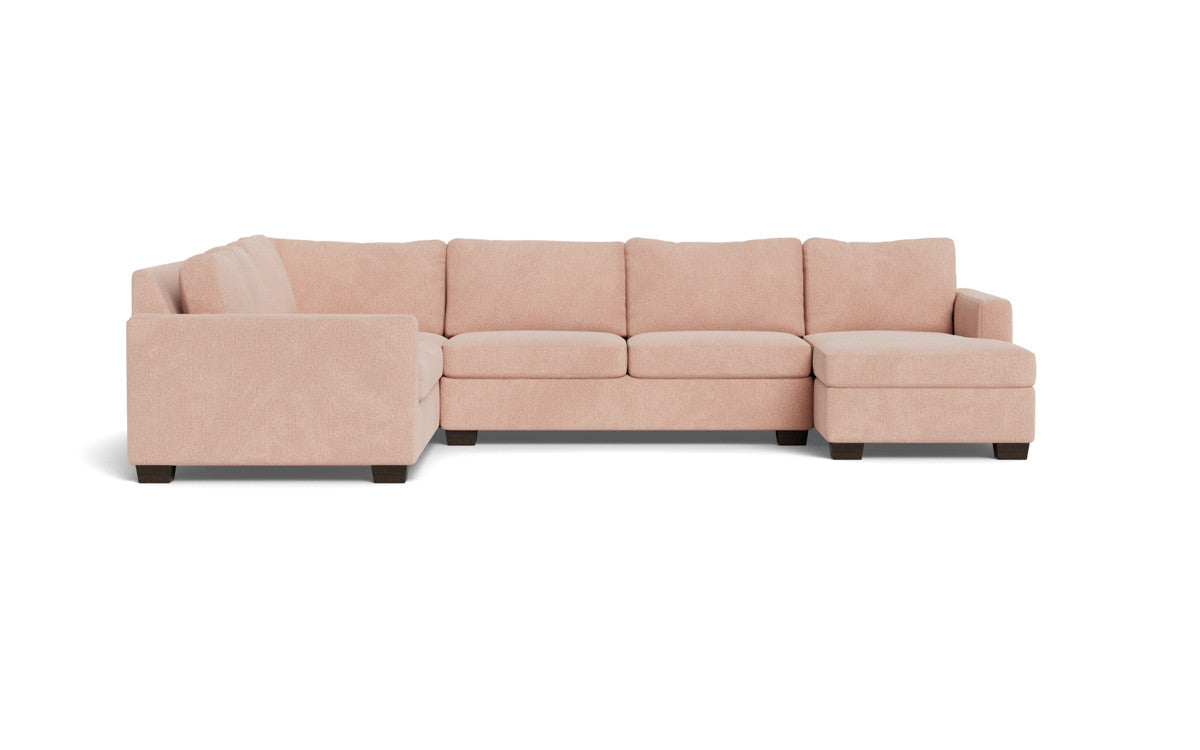 Track 141" Corner Sectionals w. Right Chaise - Elliot Blush