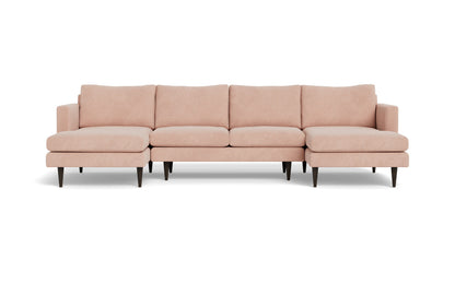 Wallace 126" Untufted Double Chaise U Sectional
