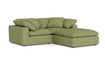 Fluffy 2 Piece Sofa w/Otto - Elliot Celadon