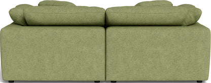 Fluffy 2 Piece Sofa w/Otto - Elliot Celadon