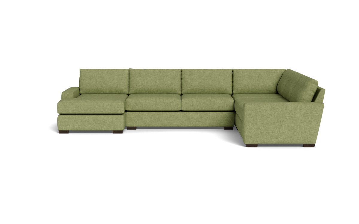 Mas Mesa 162" Deep Corner Sectionals w. Left Chaise - Elliot Celadon