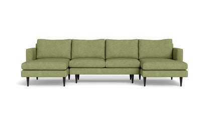 Wallace 126" Untufted Double Chaise U Sectional