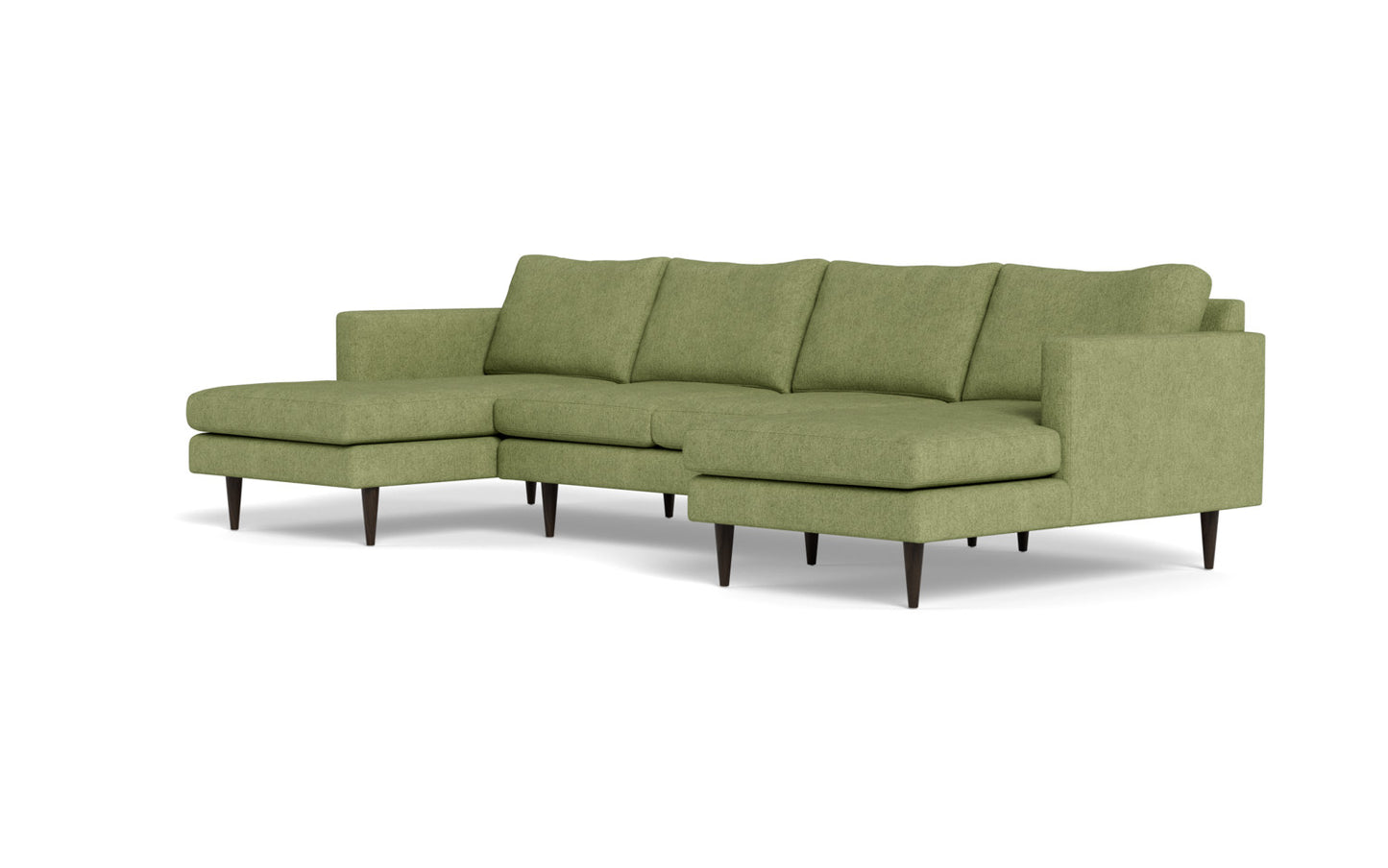 Wallace 126" Untufted Double Chaise U Sectional