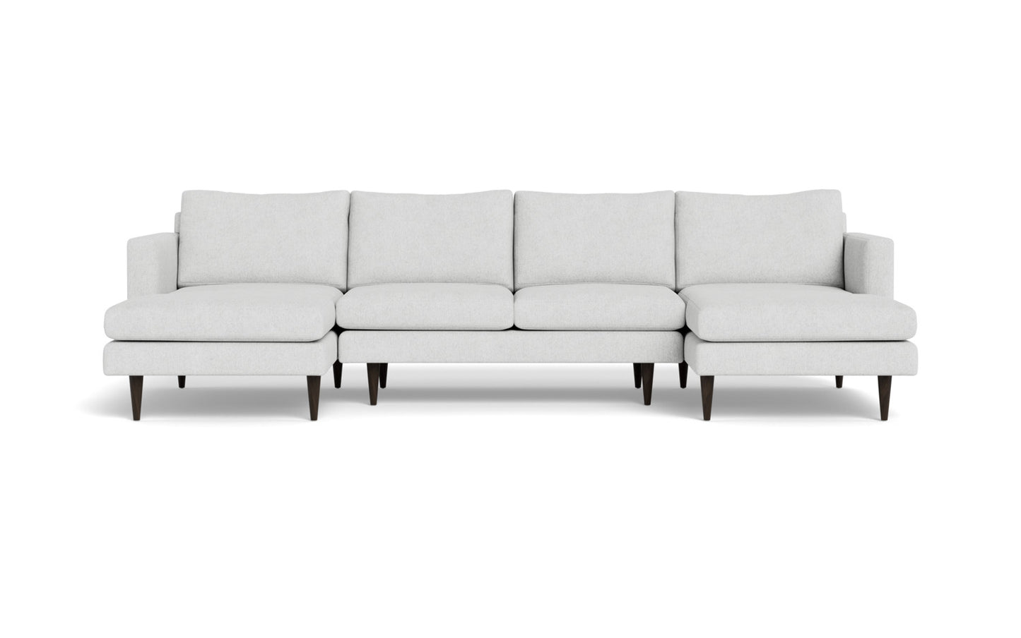 Wallace 126" Untufted Double Chaise U Sectional