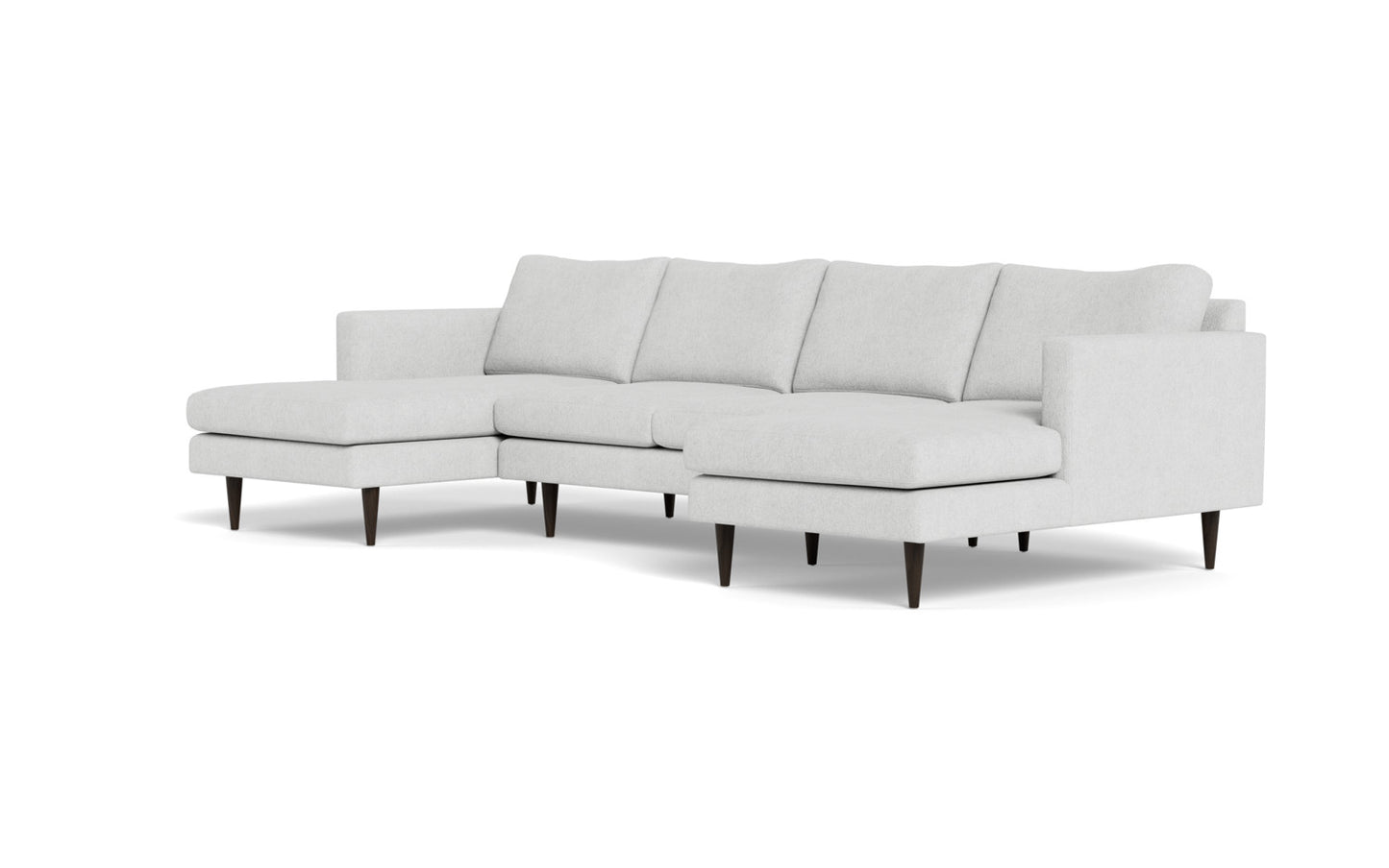 Wallace 126" Untufted Double Chaise U Sectional