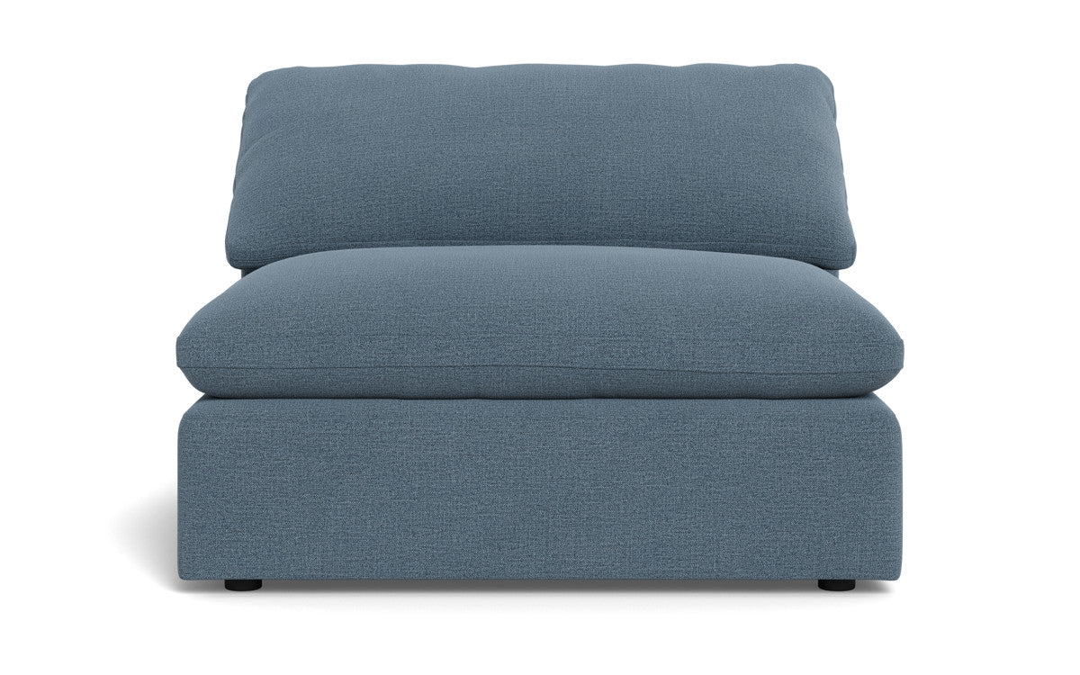 Fluffy Armless Chair - Elliot French Blue