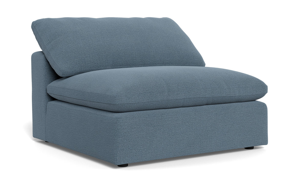 Fluffy Armless Chair - Elliot French Blue