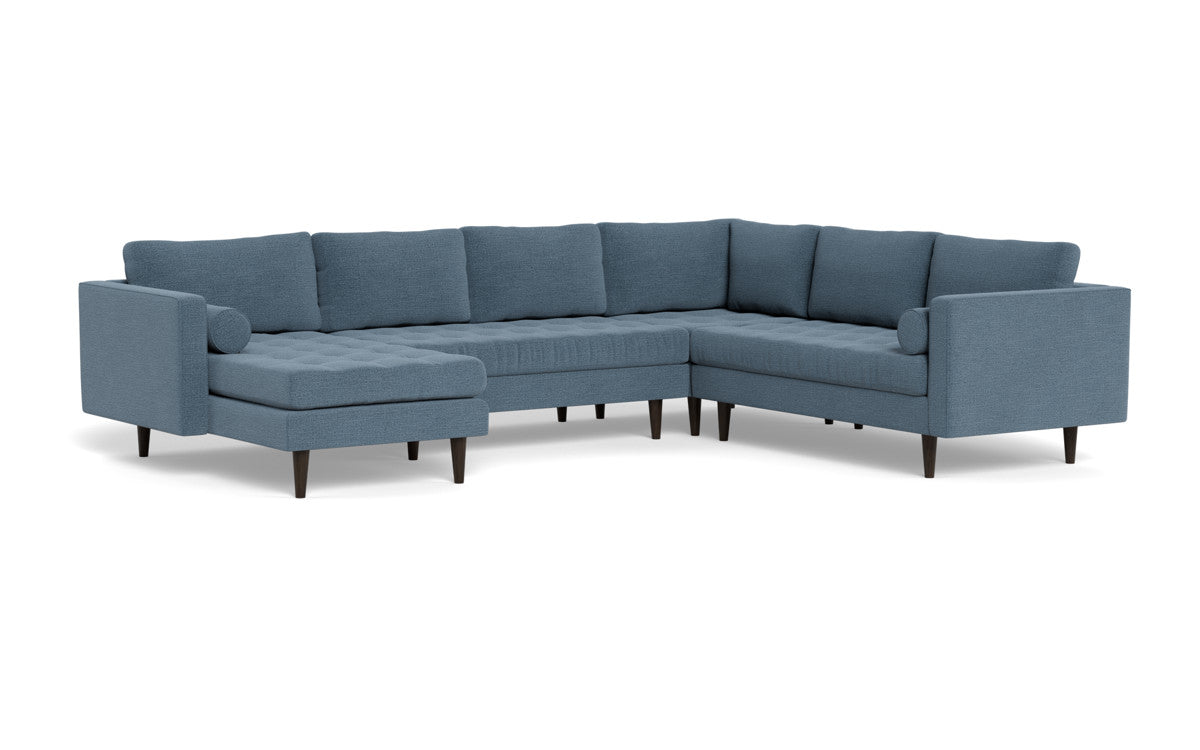 Ladybird 133" Corner Sectional with Left Chaise - Elliot French Blue