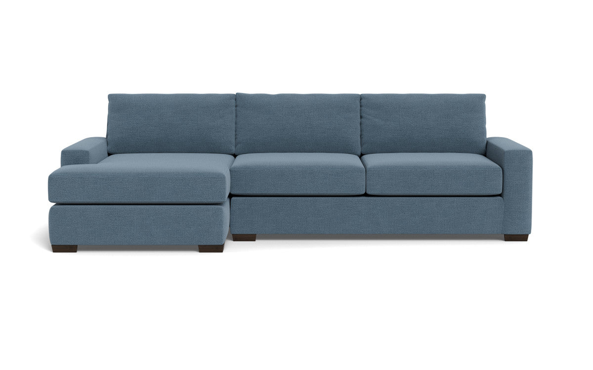 Mas Mesa 123" Deep Left Chaise Sectional - Elliot French Blue