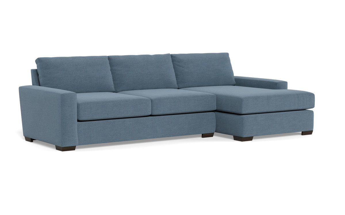 Mas Mesa 123" Deep Right Chaise Sectional - Elliot French Blue