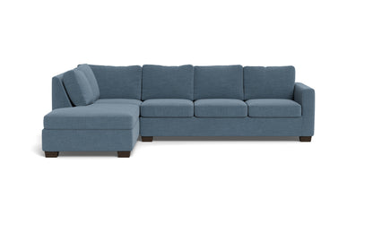Track 121" Left Chaise Sectional - Elliot French Blue