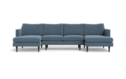 Wallace 126" Untufted Double Chaise U Sectional