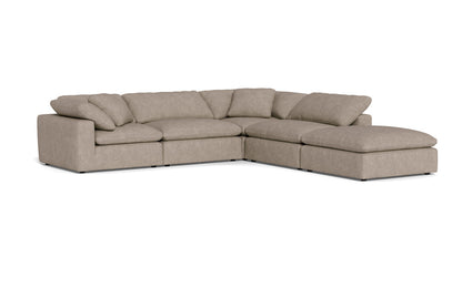 Fluffy 4 Piece Sectional w/Otto - Elliot Pebble