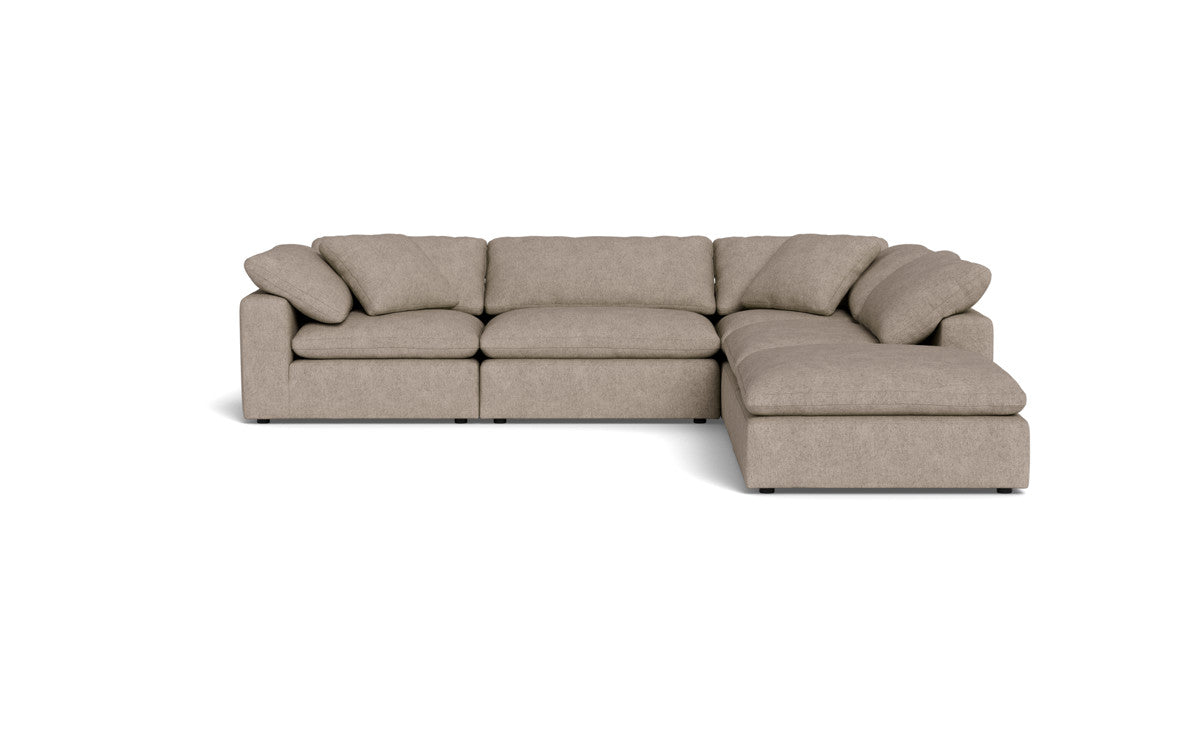 Fluffy 4 Piece Sectional w/Otto - Elliot Pebble