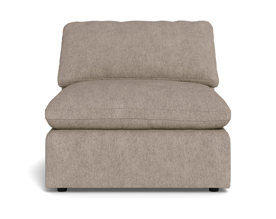 Fluffy Small Armless Chair - Elliot French Blue