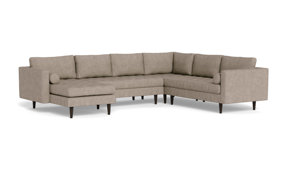 Ladybird 133" Corner Sectional with Left Chaise - Elliot Pebble