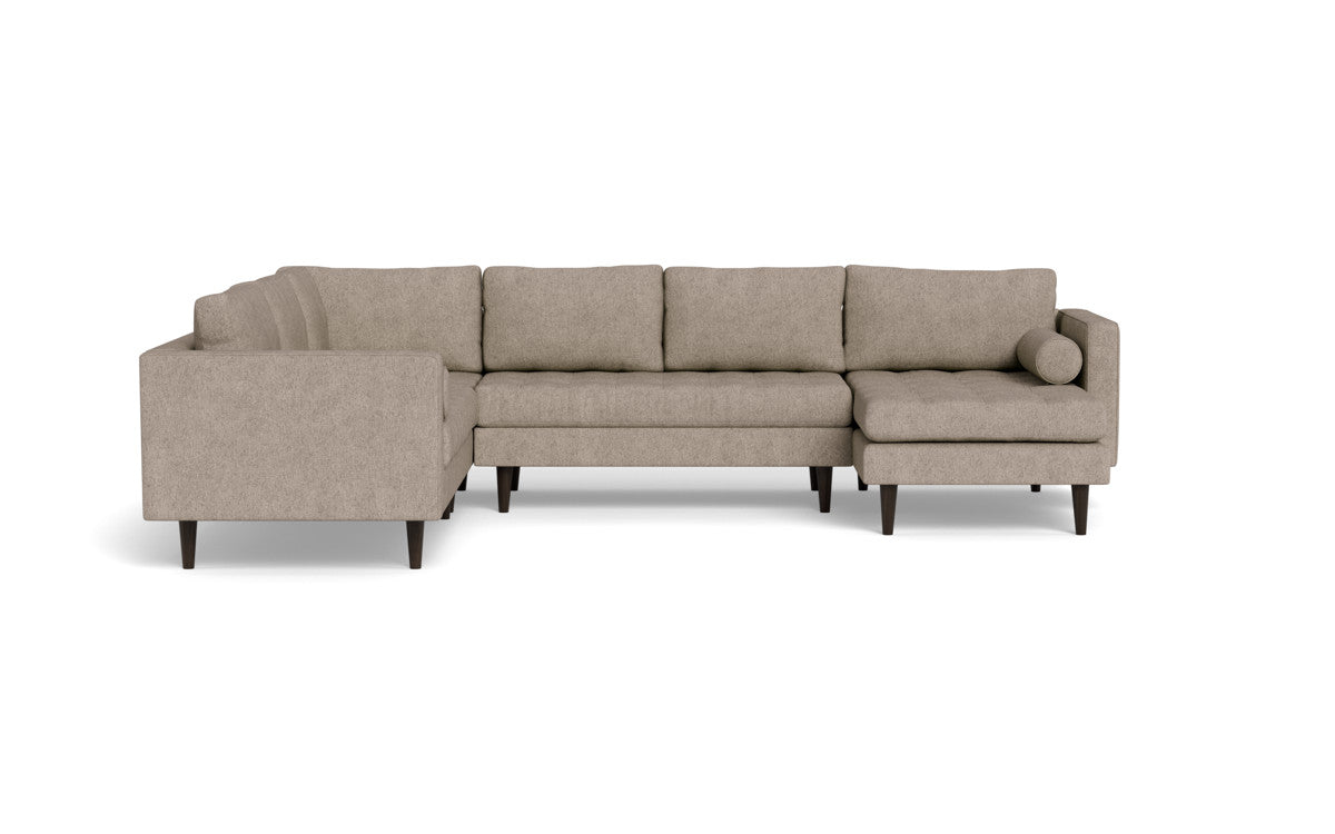 Ladybird 133" Corner Sectionals w. Right Chaise - Elliot Pebble