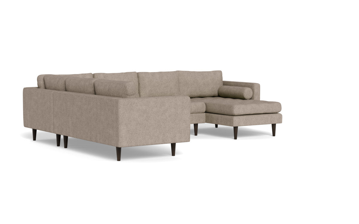 Ladybird 133" Corner Sectionals w. Right Chaise - Elliot Pebble