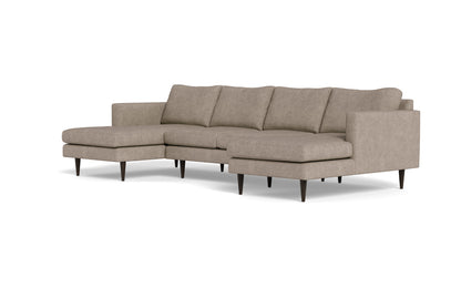 Wallace 126" Untufted Double Chaise U Sectional