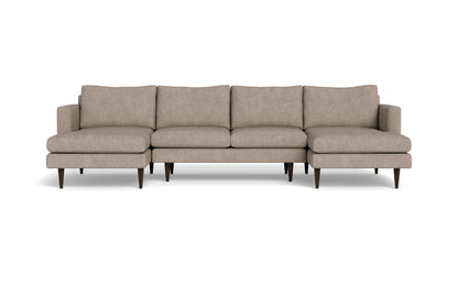 Wallace 126" Untufted Double Chaise U Sectional
