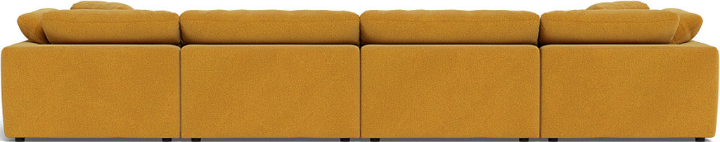 Fluffy 4 Piece Sectional W/Double Otto - Elliot Sunflower