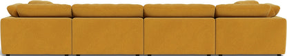 Fluffy 4 Piece Sectional W/Double Otto - Elliot Sunflower