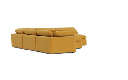 Fluffy 5 Piece Sectional W/Ottoman - Elliot Sunflower