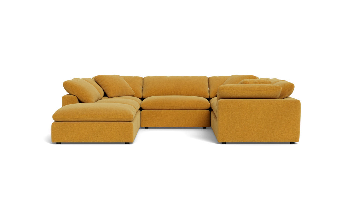 Fluffy 6 Piece Sectional W/Ottoman - Elliot Sunflower