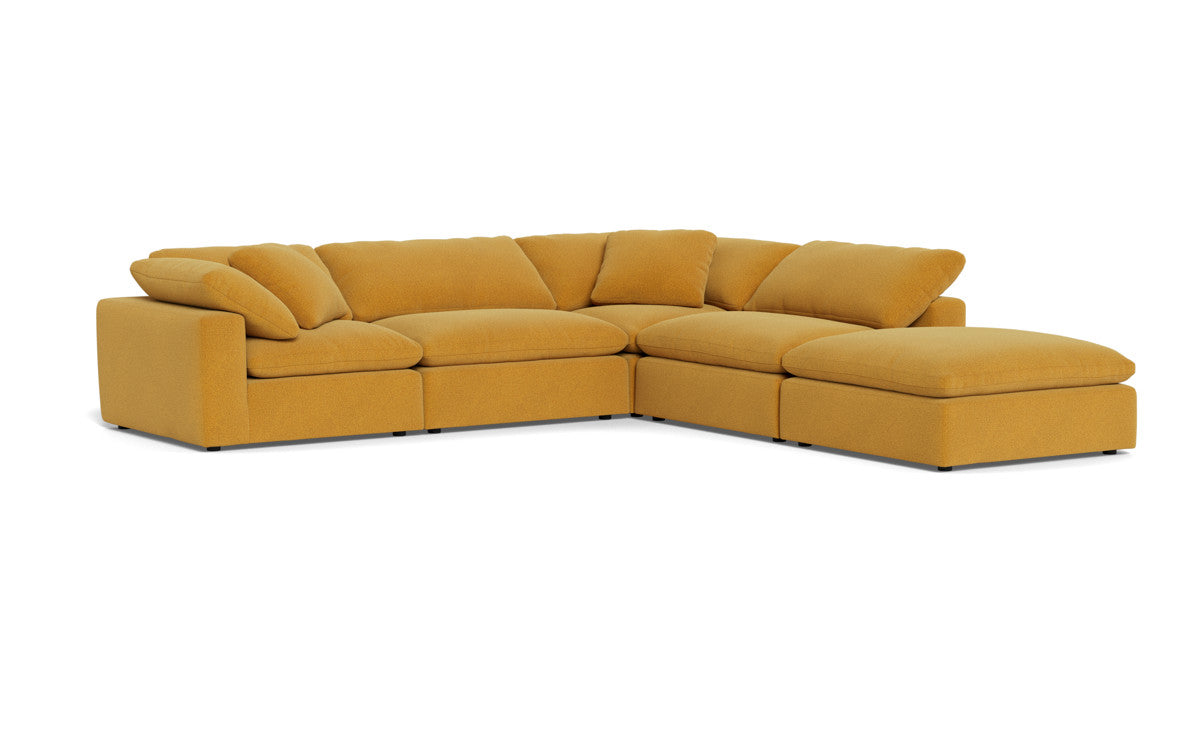 Fluffy 4 Piece Sectional w/Otto - Elliot Sunflower