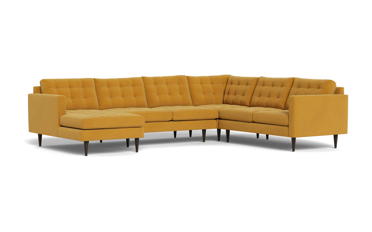 Wallace 131" Corner Sectionals w. Left Chaise - Elliot Sunflower