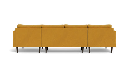 Wallace 126" Untufted Double Chaise U Sectional