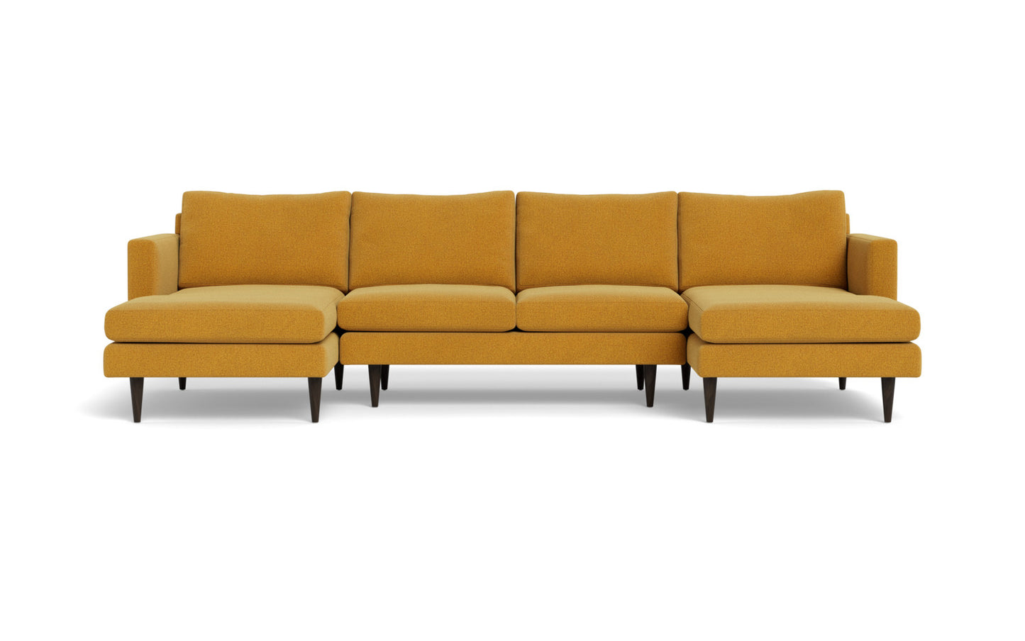 Wallace 126" Untufted Double Chaise U Sectional