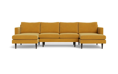 Wallace 126" Untufted Double Chaise U Sectional