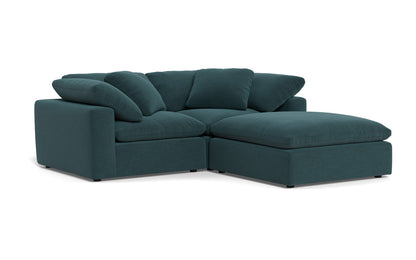 Fluffy 2 Piece Sofa w/Otto - Elliot Teal