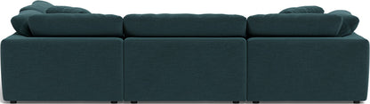 Fluffy 4 Piece Sectional w/Otto - Elliot Teal