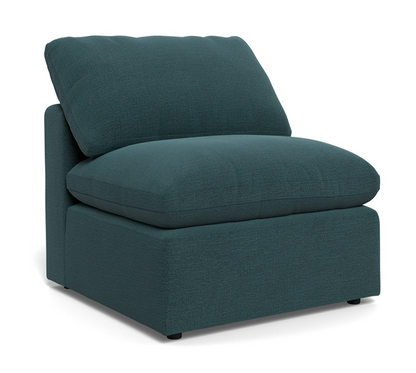 Fluffy Small Armless Chair - Elliot Teal